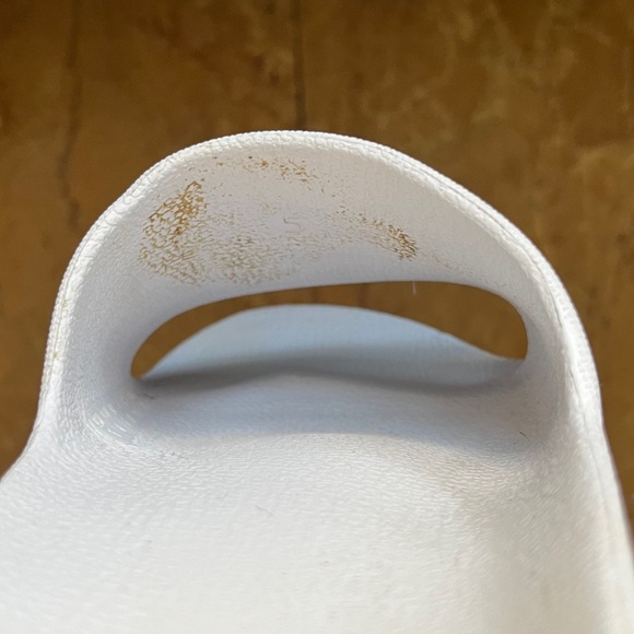 (men’s) adidas • white & black open toe pool flip flops - Picture 9 of 16